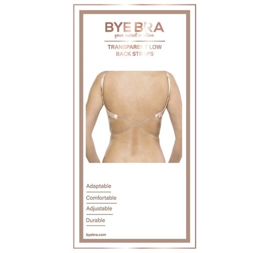 Paski obniżające zapięcie - Bye Bra Transparent Low Back Straps Clear